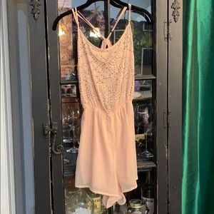 Hollister embellished baby pink romper